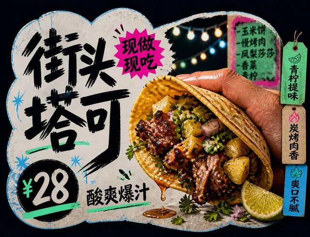 Use the "Black Cutout Food Card Ad" visual style as the locked visual system.Create a 16:9 image.Subject: a folded corn