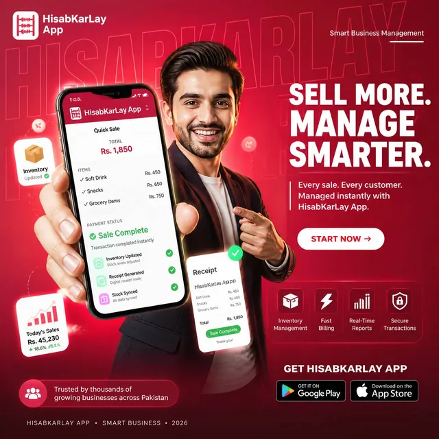 4:5 Vertical SMM Performance Ad, Ultra-High Resolution (8K)Brand: HisabKarLay AppPlatform: Instagram, Facebook Ads, App