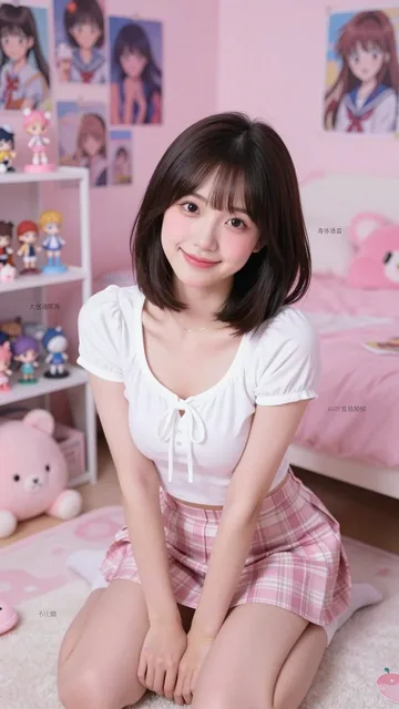 { "meta": { "style": "nostalgic kawaii bedroom portrait", "aspect_ratio": "9:16", "quality": "ultra realistic", "resolut
