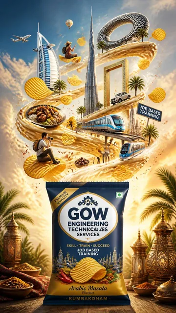 Ultra-detailed premium travel-food advertisement poster for [dubai], vertical composition, inspired by luxury Lay’s-styl