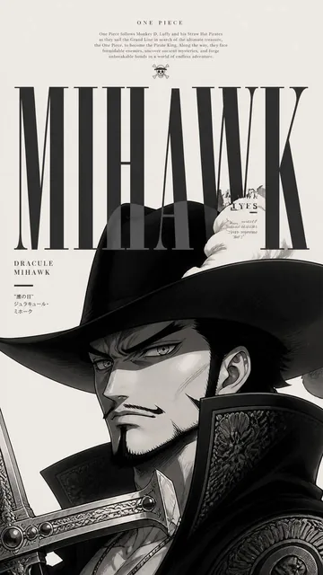 Minimalist editorial poster design featuring **[character name]** from **[franchise]**. Large monochrome portrait occupy