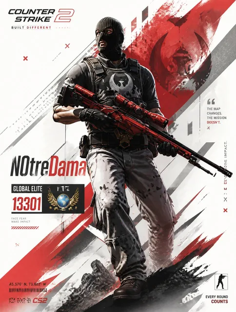 Создайте стилизированную иллюстрацию игрового персонажа из из игры Counter Strike 2.