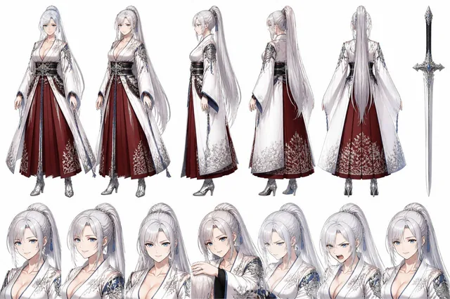 THE LOST CENTURYELARA VALDRAKEOfficial Character SheetFull body character turnaround.Front view.3/4 front view.Side view