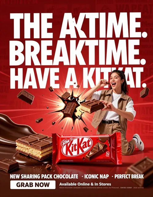 FORMAT:4:5 vertical hyper-commercial chocolate campaign poster, ultra-high resolution (8K), premium billboard + social m