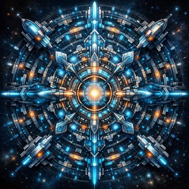 Futuristic Mandala Illustration