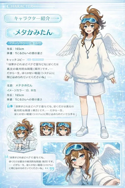 美少女游戏角色介绍页插画