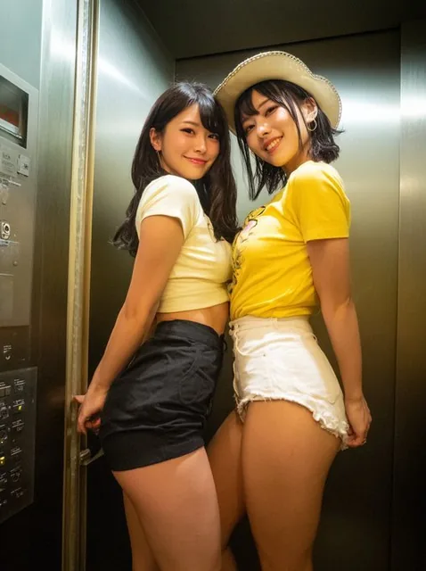 A photorealistic image showing a person with a muscular body, slender legs, plump thighs, slender waist, round hips, and a beautiful face, viewed from behind, with eyes shining brightly as if witnessing something amazing.