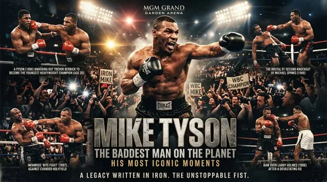 An epic cinematic poster featuring a montage of the most iconic career moments of a character, with dramatic lighting and lens flare effects.
