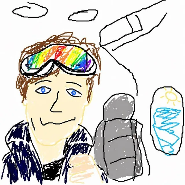 A ridiculously clumsy and scribbly redraw of an uploaded image on a white background, resembling MS Paint art drawn with a mouse, with awkward proportions and low-quality pixel-by-pixel feel.