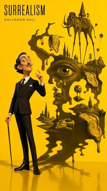 A high-resolution vertical 3D character illustration of a celebrity in a stylized Pixar-meets-designer-toy aesthetic, with a vivid solid color background and a symbolic shadow representing their inner world.