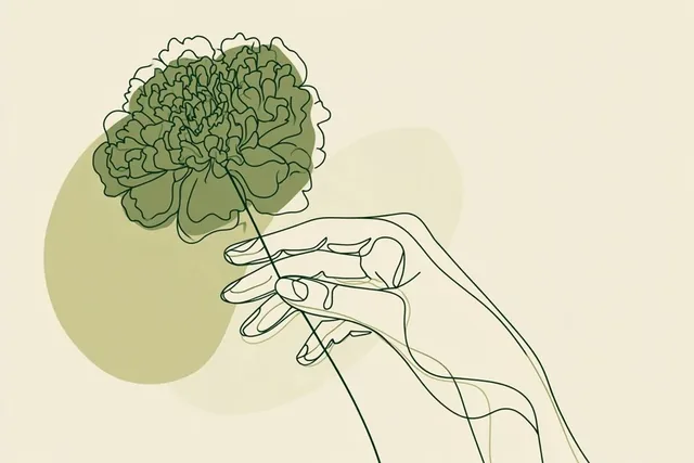 A minimalist line art illustration of a subject in 2D flat vector style, with color outline on a background color background, no shadows or details, simplified shape and clean curves.