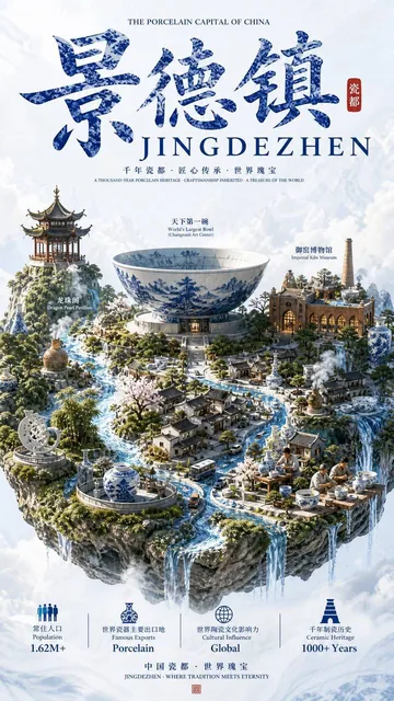An ultra-detailed hyper-realistic 9:16 cinematic miniature world map of a city as a massive handcrafted floating island civilization suspended in soft atmospheric clouds, featuring highly detailed terrain elevation, iconic landmarks, and immersive environmental storytelling. The title uses elegant t