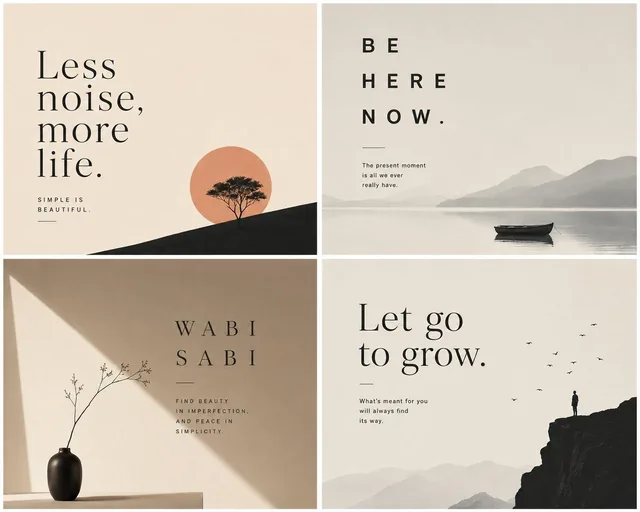 A minimalist poster design with restrained illustration, spacious typography, and a quiet philosophical tone, suitable for prints, interiors, and collections.