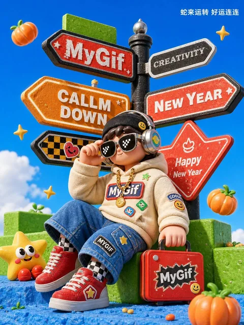 Streetwear Toy Signpost Poster