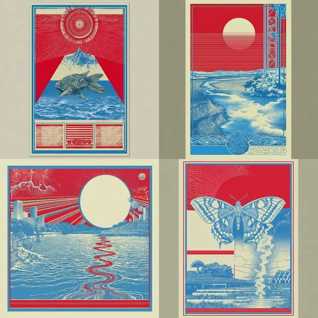 Retro Futurist Etching