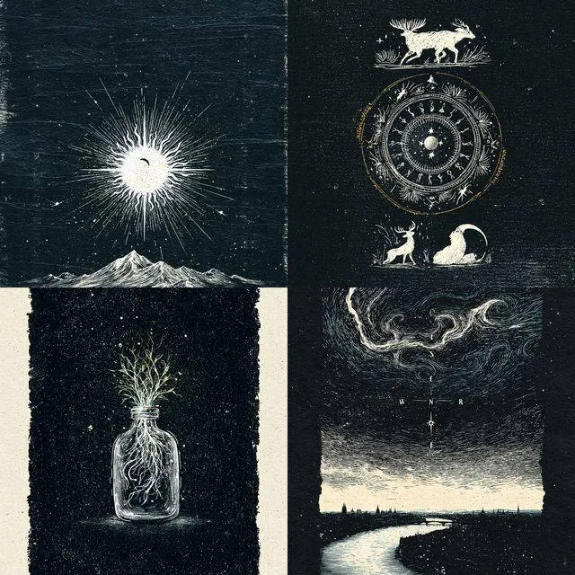 Mystical Monochrome Etchings