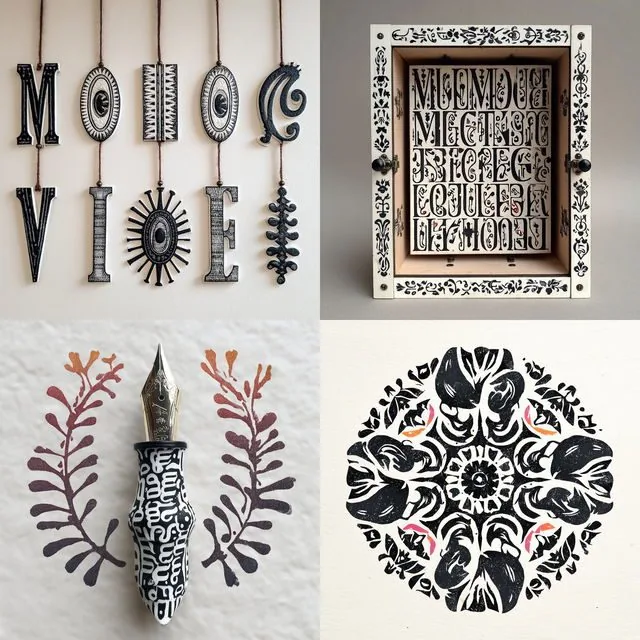 Ornamental Monochrome Elegance