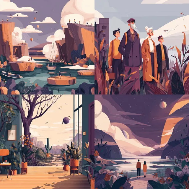 Whimsical Retro Dreamscapes