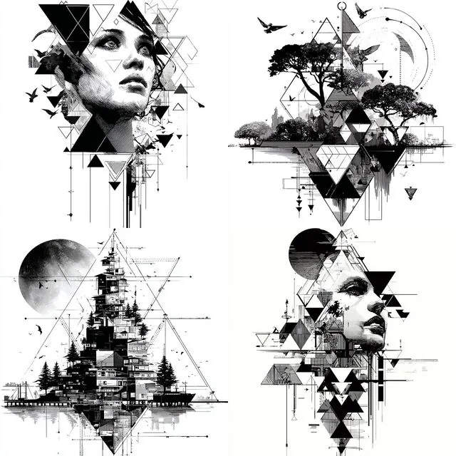 Geometric Monochrome Abstraction