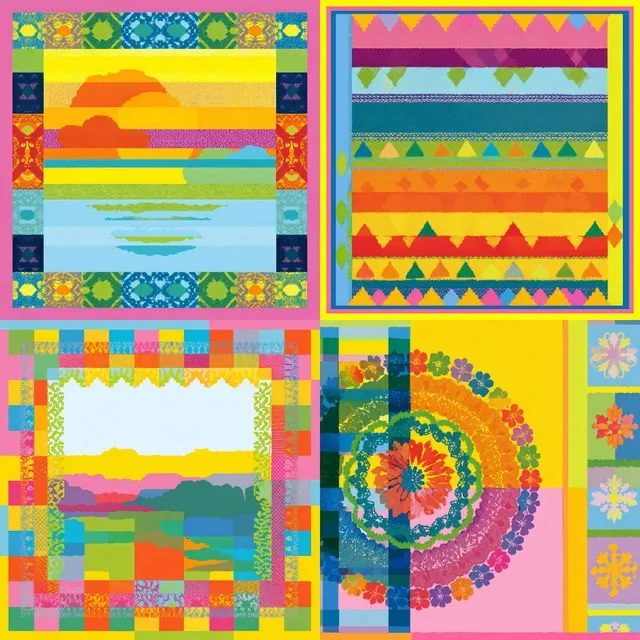 Vibrant Patchwork Mosaic