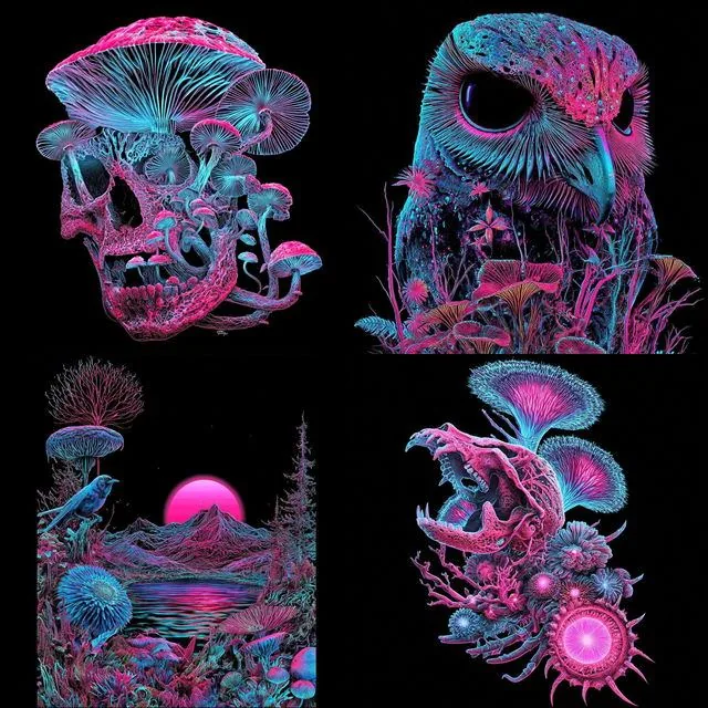 Neon Visionary Surrealism