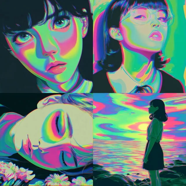 Psychedelic Neon Dreamscape