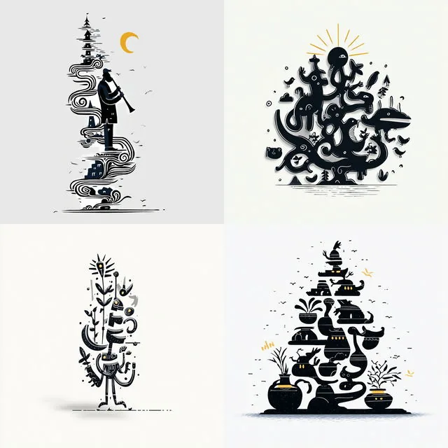 Monochrome Graphic Whimsy