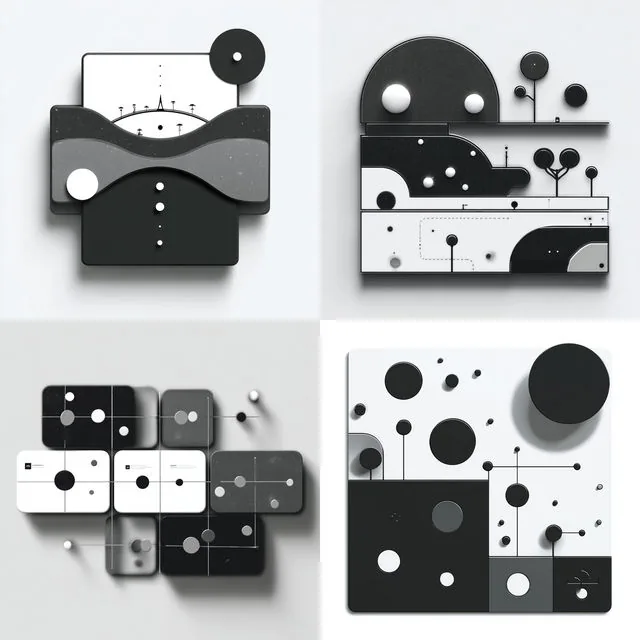 Monochrome Geometric Elegance
