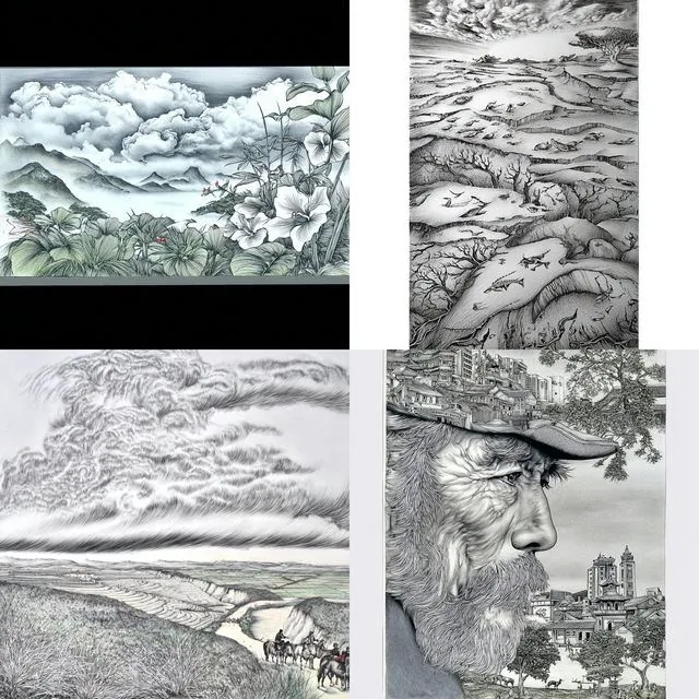 Intricate Monochrome Engravings