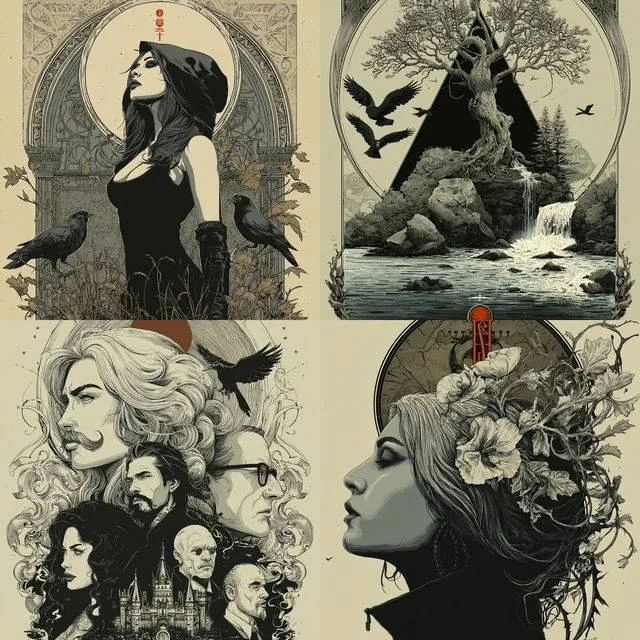 Symbolic Monochrome Elegance
