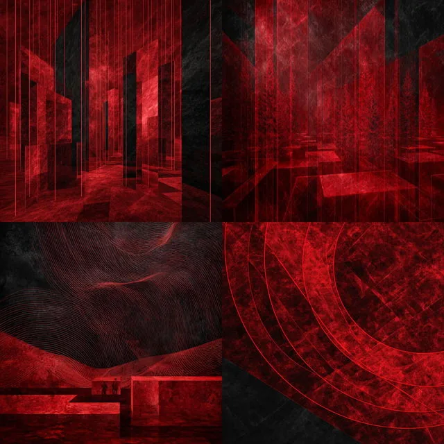 Geometric Abstraction Red