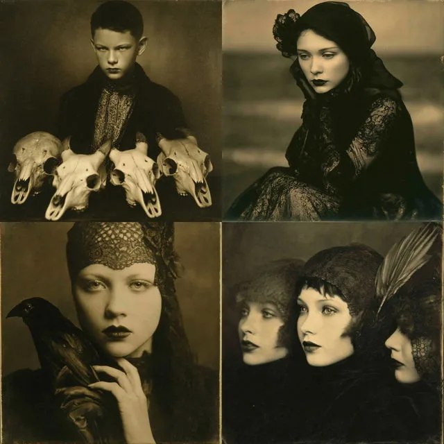 Sepia Gothic Elegance