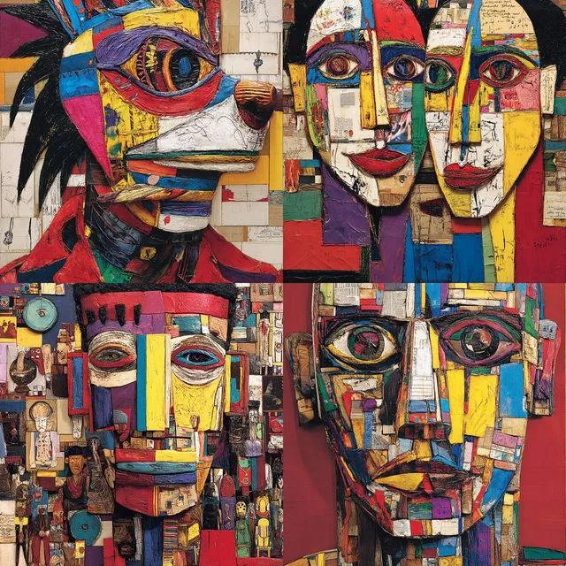 Vibrant Patchwork Abstraction