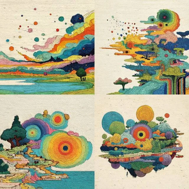 Vibrant Tactile Tapestry