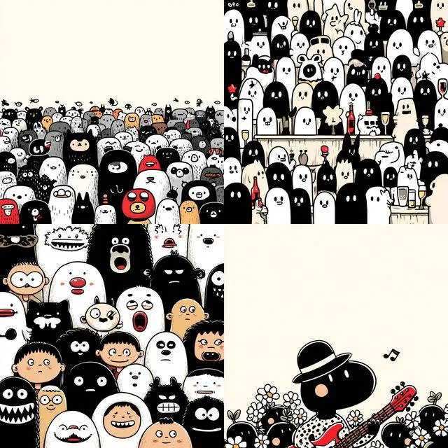 Whimsical Monochrome Minimalism