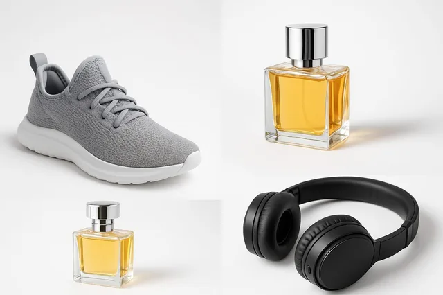 professional product photography, single product centered on a seamless pure white backgr...