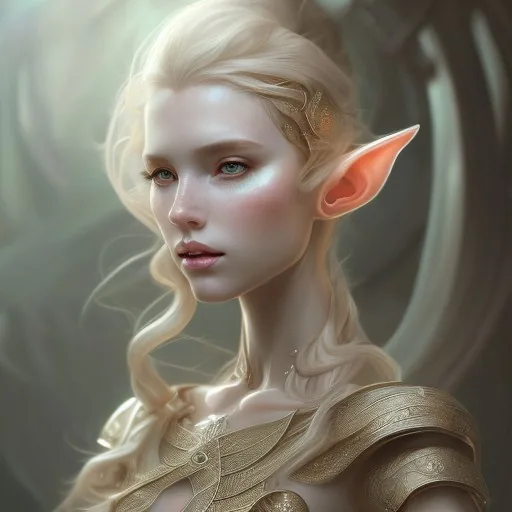 mdjrny-v4 style portrait of female elf, intricate, elegant, highly detailed, digital pain...