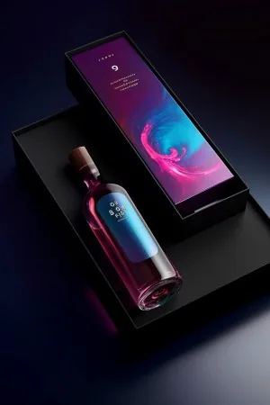 Sophisticated and elegant packaging. Music-Number Synesthesia and Flat Art design. Top do...