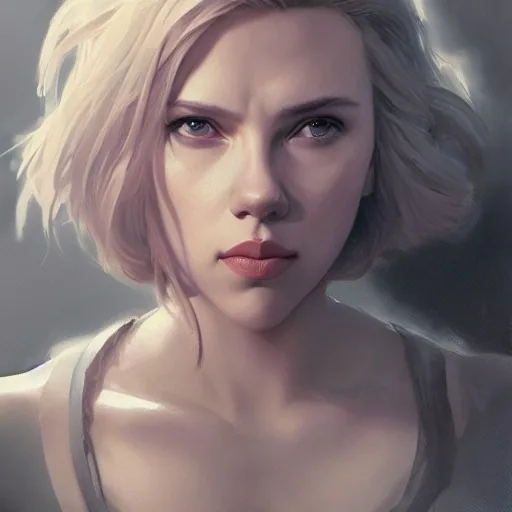 Scarlett Johansson, highly detailed, artstation, smooth, sharp focus, 8K, art by art by a...