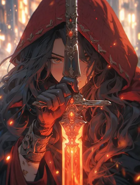the swords of the dragonborn, in the style of neo-traditional japanese, magali villeneuve...
