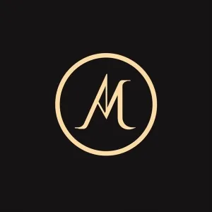 Minimalist, elegant, and professional fashion logo design with black and gold letters and...