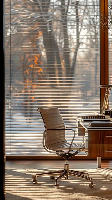architectural photography, perspective, visualize a sophisticated and contemporary interi...