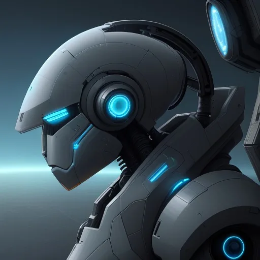 sci-fi, cyber robot. futuristic, technological, alien worlds, space themes, advanced civi...