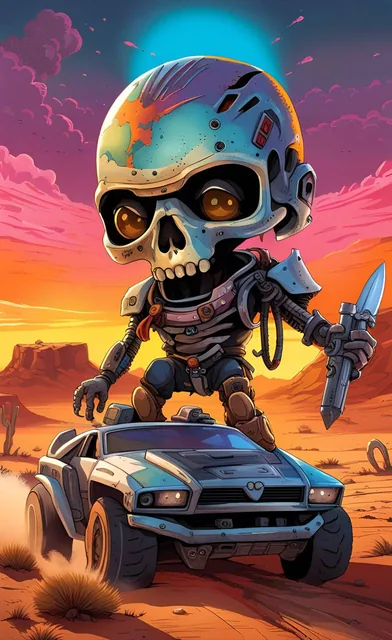 A future metal punk poster, of a terminator cybernetic machine type biological android fi...
