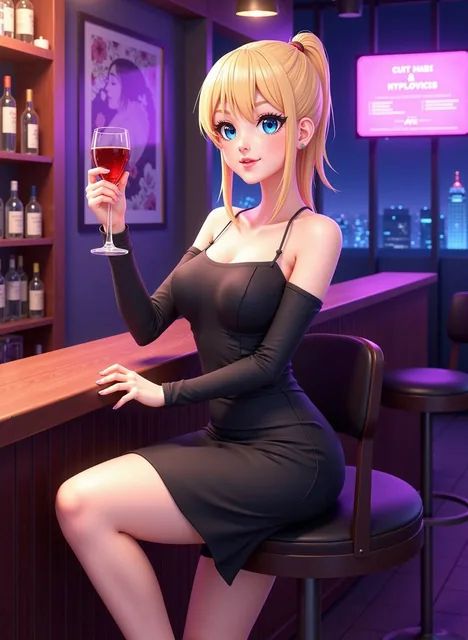 No People in the background, attractive anime woman, symmetrical facial features, adult f...