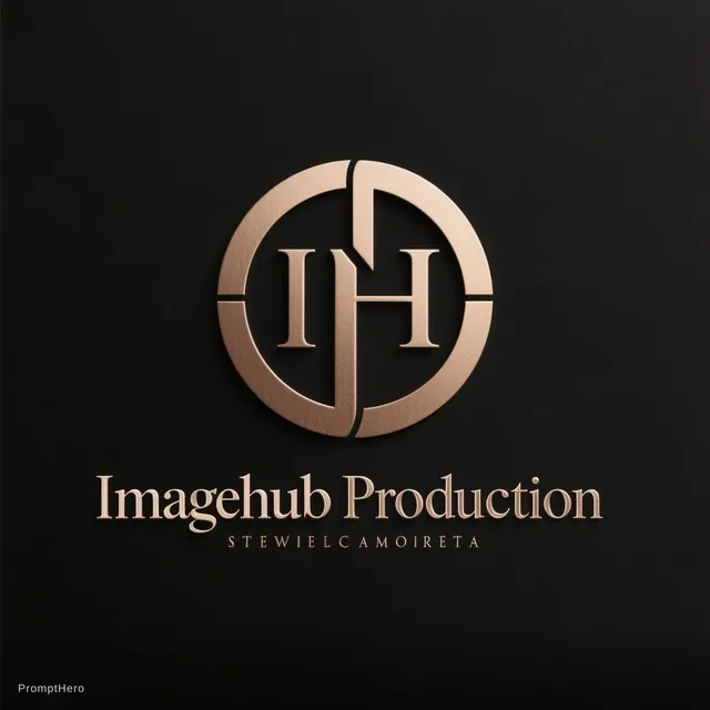 Create a luxury brand logo for a premium wedding photography brand named “Imagehub Produc...