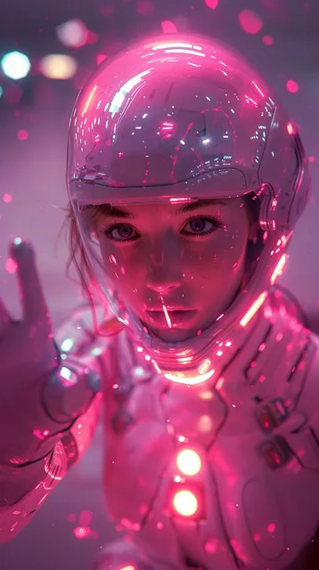 a high-resolution image that captures the essence of a dynamic character in a futuristic...