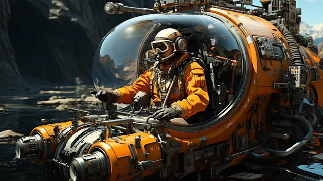 atompunk::2, biopunk::1, cyberpunk::2, sci-fi, space odissey, detailed, illustration --ar...