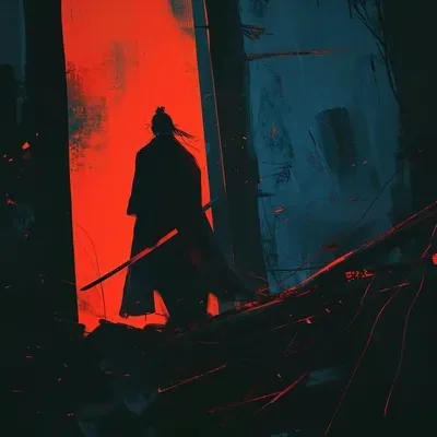 Anime, Red, Black, Dark fantasy