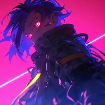 Purple, Anime, Cyberpunk